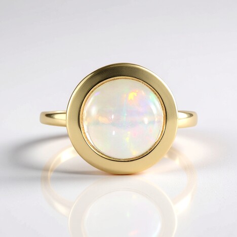 Anello in oro con Opale di Welo AAA (de Melo Gold)