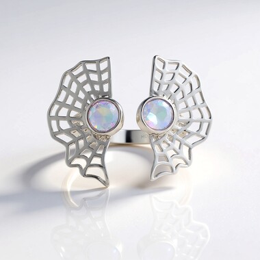 Anillo en plata con Ópalo de Welo (MONOSONO COLLECTION)
