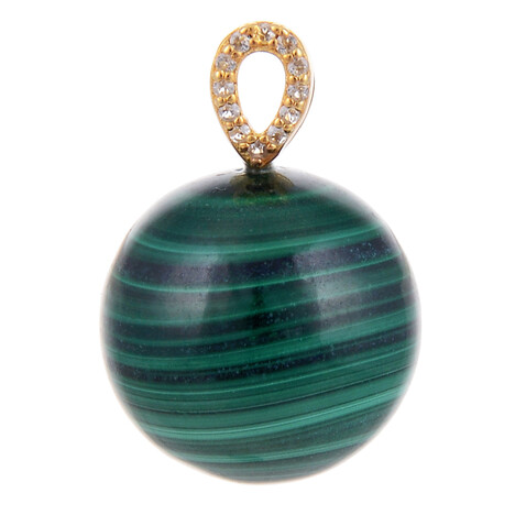 Malachit-Silberanhänger