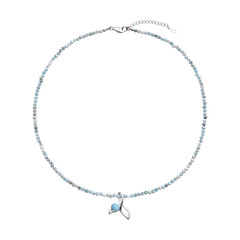 Larimar-Silberhalskette