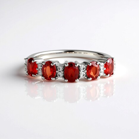 Anello in argento con Rubino Tanzania