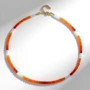 Collana in argento con Opale Arancione d'Etiopia