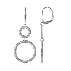 Zilveren oorbellen met zirkonen