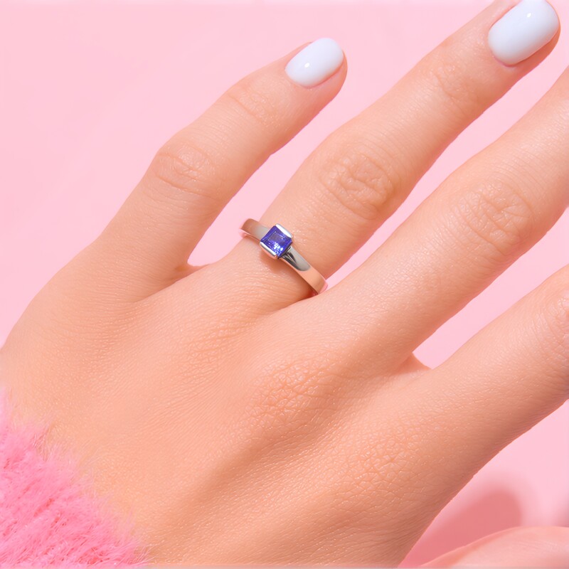 Tanzanite Silver Ring (Adela Silber)