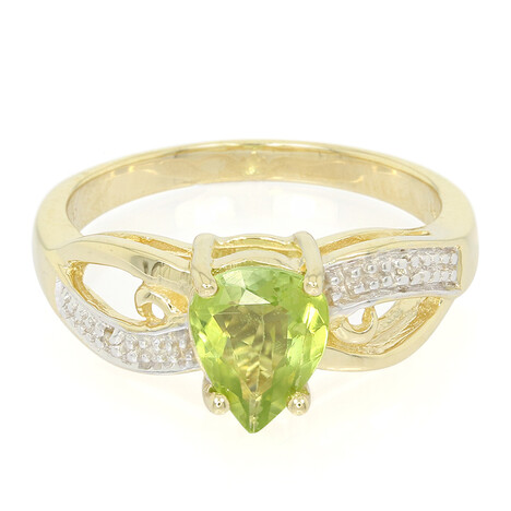 Anillo en oro con Turmalina nigeriana paraiba