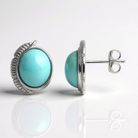 Orecchini in argento con Turchese