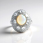 Anello in argento con Opale Australiano