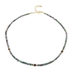 Edelstein-Silberhalskette