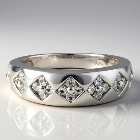 Anello in argento con Zircone