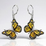 Orecchini in argento con Ambra Baltica Cognac (dagen)