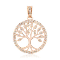 SI1 Argyle-Rose de France-Brillant-Goldanhänger