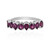Magenta-Granat-Silberring