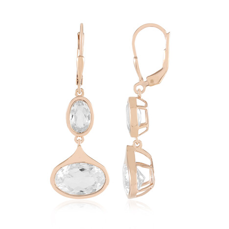 Orecchini in argento con Quarzo Bianco (KM by Juwelo)