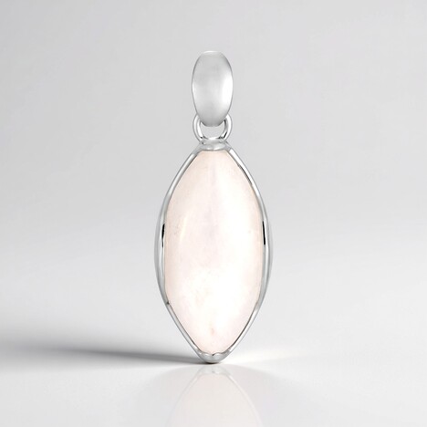 Pendentif en argent et Pierre de lune arc-en-ciel de Bihar