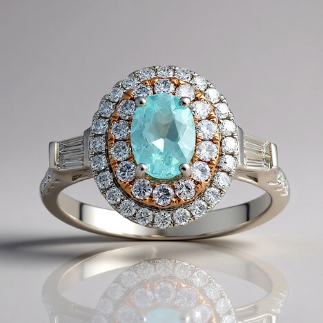 Anello in oro con Tormalina Paraíba (CIRARI)