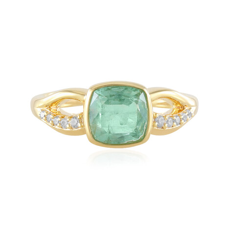 Russischer Smaragd-Silberring (Adela Silber)