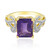 Anello in argento con Ametista Zambiana