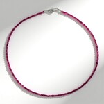 Collana in argento con Rubino Mozambico (Riya)