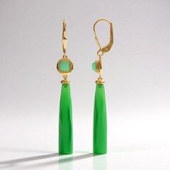 Orecchini in argento con Calcedonio Verde