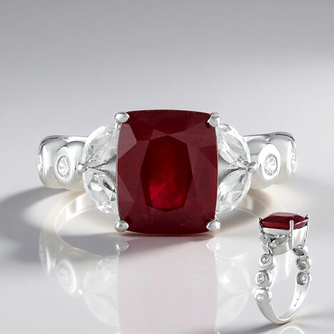 Anello in argento con Rubino del Madagascar (de Melo Essence)