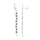 Boucles d'oreilles en argent et Diamant fantaisie