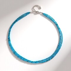 Collana in argento con Apatite Blu Neon