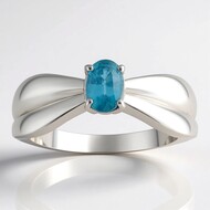 Bague en argent et Kyanite verte