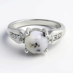 Anello in argento con Agata Dendritica