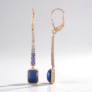 Pendientes en plata con Ópalo azul (KM by Juwelo)