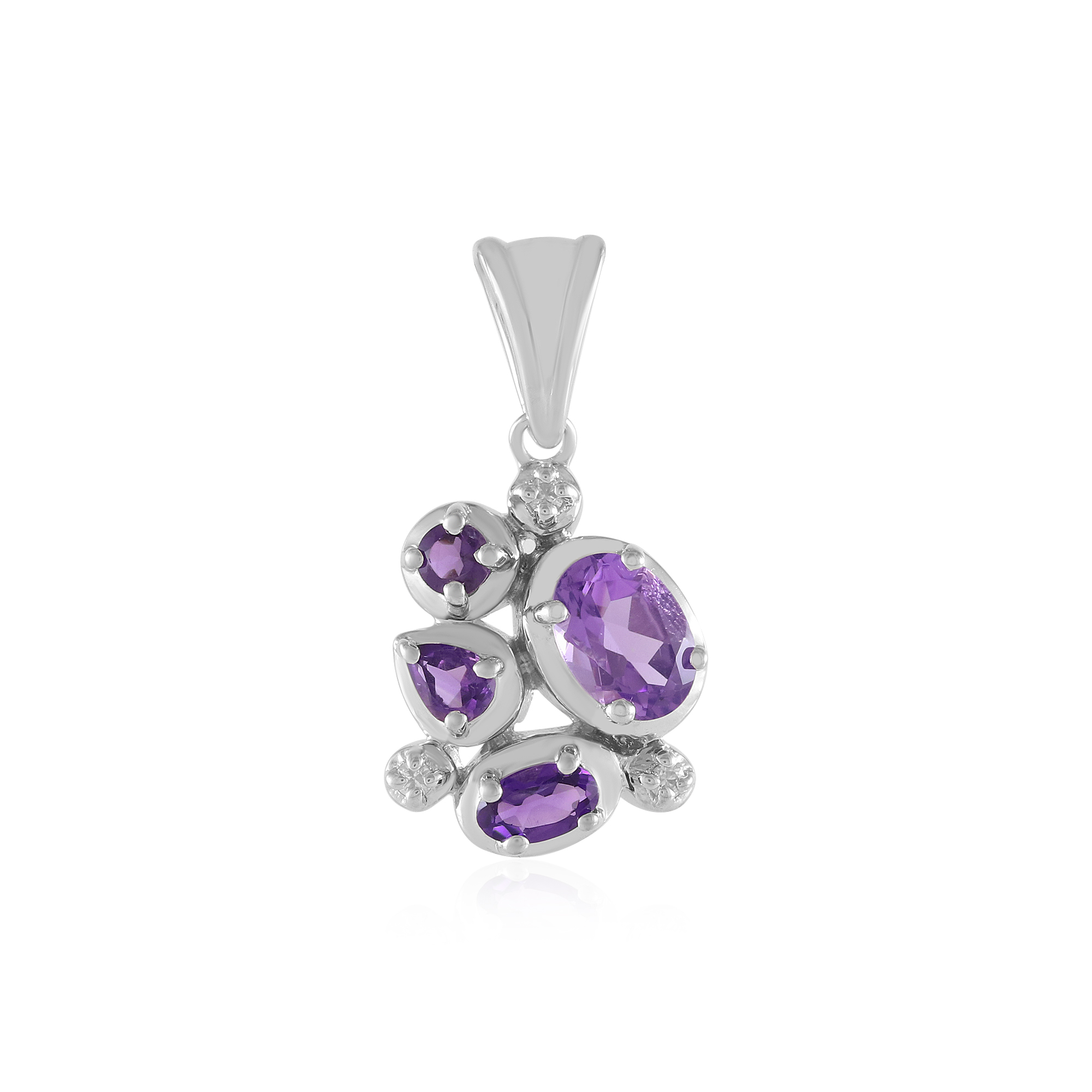 Collection Orion : Pendentif Iris en améthyste naturelle et argent 925