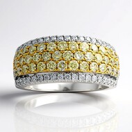 Gelber SI2 Brillant-Goldring (CIRARI)