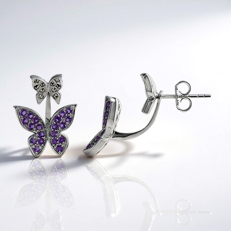 Orecchini in argento con Ametista (Annette classic)