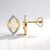 Orecchini in oro con Opale Bianco Brasiliano