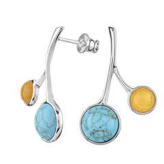 Orecchini in argento con Turchese
