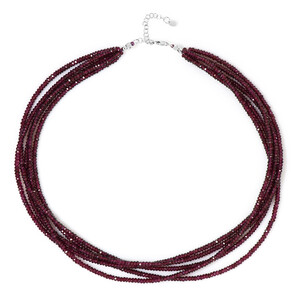 Collar en plata con Granate Magenta