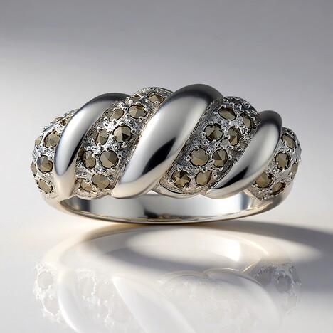 Anello in argento con Marcassite (Annette classic)