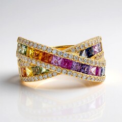 Anello in oro con Zaffiro Fancy (CIRARI)