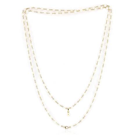 Collana in oro con Perla d'Acqua Dolce Bianca (Michelle Albala)