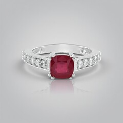 Anello in argento con Rubino Bemainty