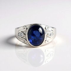 Anello in argento con Zaffiro Stellato Blu