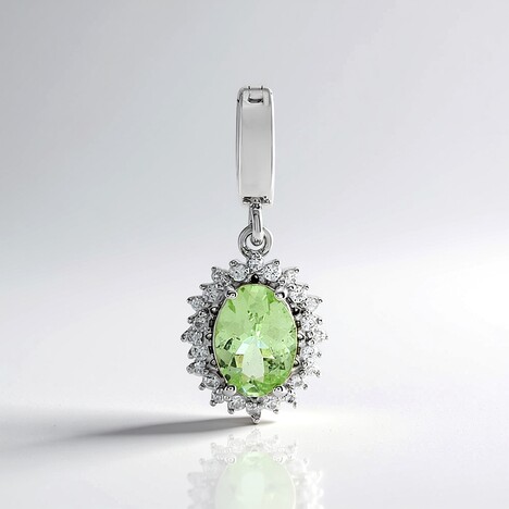Ciondolo in argento con Granato Menta Merelani