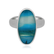 Blauer Atacama-Opal-Silberring