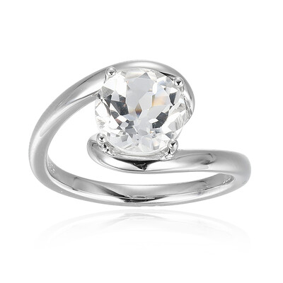 Anello in argento con Topazio Bianco