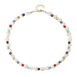 Edelstein-Silberhalskette