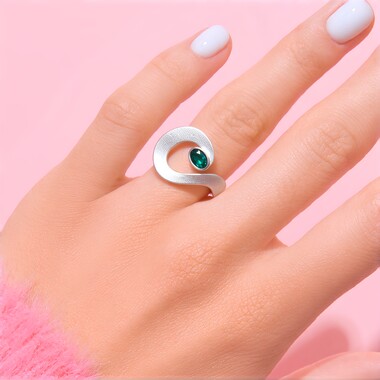 Grandidierite Silver Ring (MONOSONO COLLECTION)