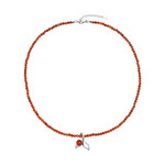 Karneol-Silberhalskette