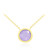 Zilveren halsketting met een lavendel jade