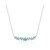 Zilveren halsketting met een larimar