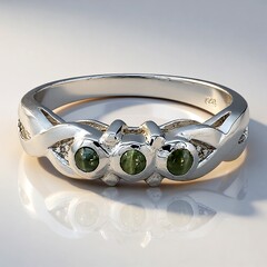 Anello in argento con Alessandrite Occhio di Gatto
