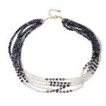 Collier en argent et Iolite (Riya)